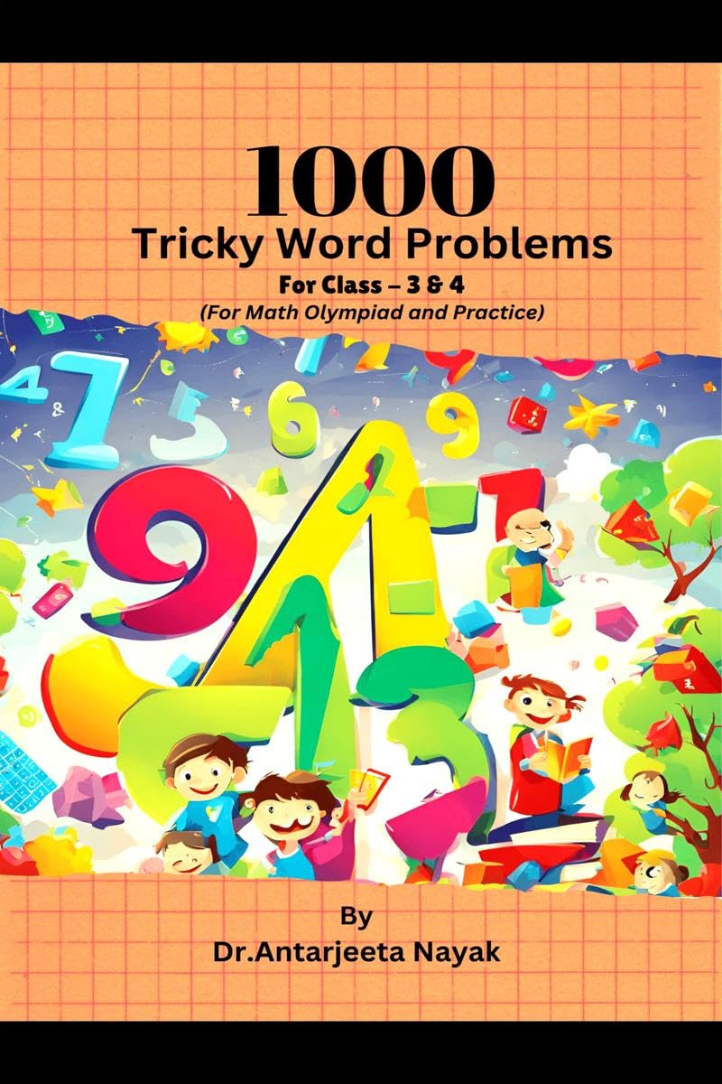 Book cover: 1000 Tricky Word Problems: For Class- 3 & 4 (Math Olympiad)
